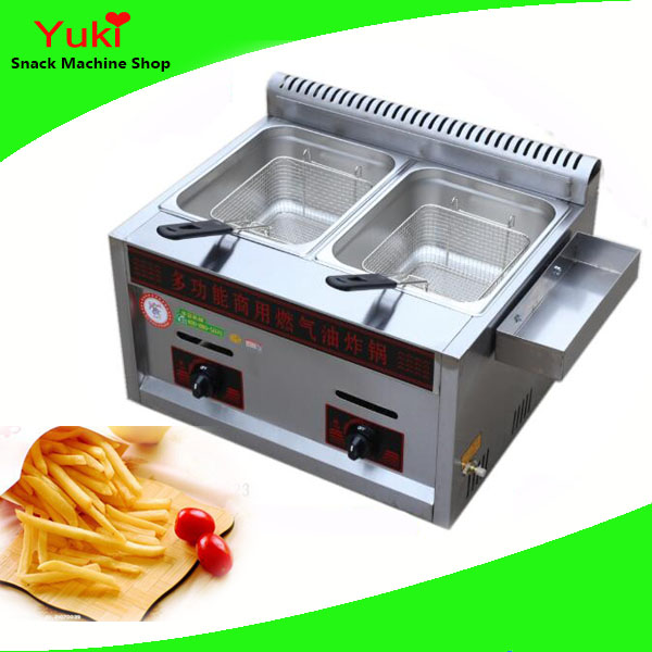 2016 Stainless Steel Gas Deep Fryer Mini Gas Fryer Potato Chip Fryer