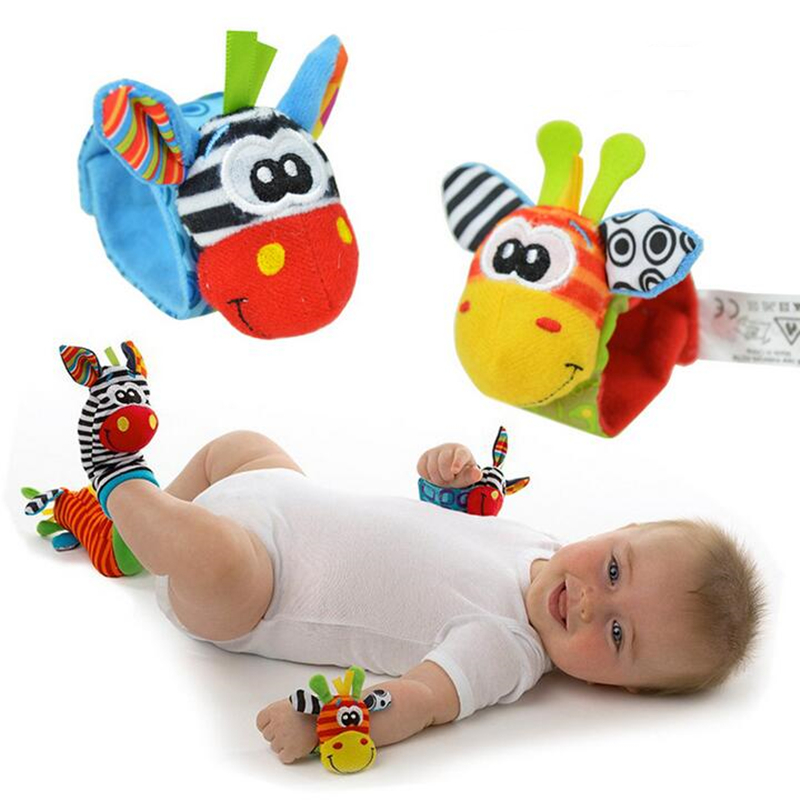 Baby Rattle Toys 2016 New Garden Bug Wrist Rattle Foot Socks Multicolor 2pcs Waist 2pcs Socks