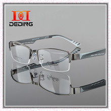 Metal Semi-rimless Frame Eye Glasses Men Business Eyewear Clear Lens Myopia Glasses Frame Armacao de Oculos de Grau DD0771
