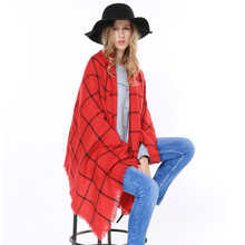 Cheap High Quality Big Plaid Winter Lady Vintage Classic Soft Shawl British Tartan Thick Luxury Brand Scarf Women 2015