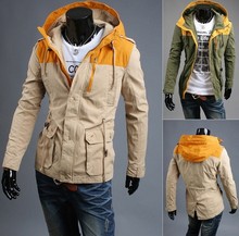 2014 Brand Mens Winter Jacket Hooded Wadded Coat Winter Thickening Outerwear Male Slim Casual Cotton-Padded Outwear ZL546