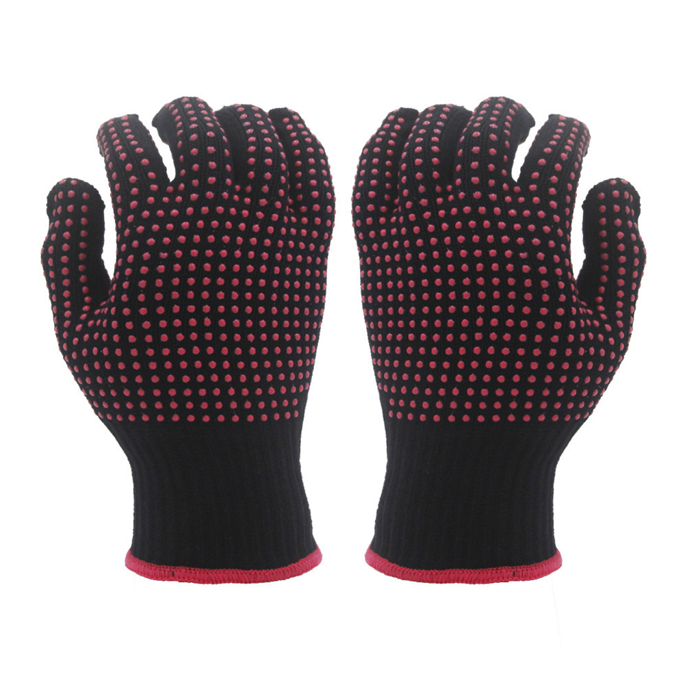 1 Pair Curling Tong Heat Resistant Finger Gloves Skid Resistance Burn-proof SP 