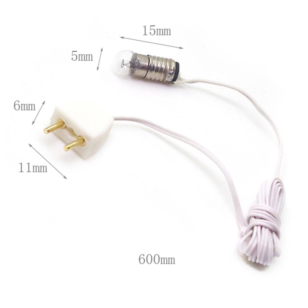 1:12 Dollhouse Doll Miniature Lamp Use Electrical Connector Strip For 9V Battery