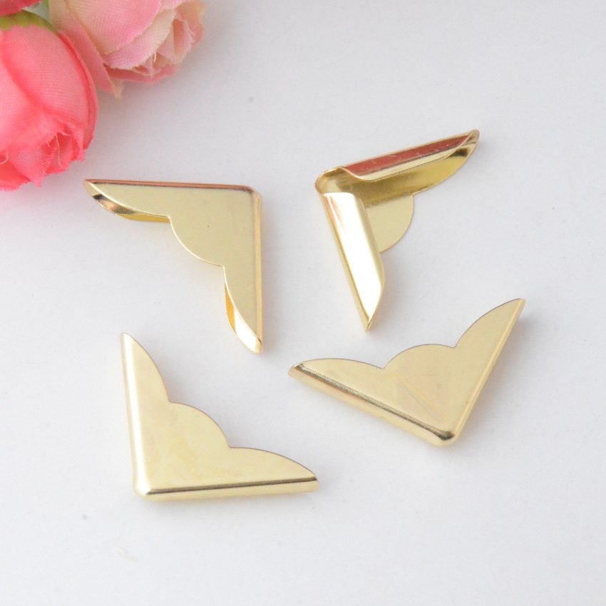 Description Picture 2 of itemFree Shipping 20 Gold Plated Book Scrapbooking Albums Menus Folders Corner Protectors 32x23mm F0828