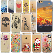 Free Shipping Phone case For iPhone 6 Transparent Soft Ultra Thin Back Cover Santa Claus And Christmas Reindeer WHD1533 1-14