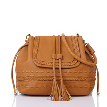 2015 causal Large capacity bucket bag the influx of new handbags fringed retro shoulder women s