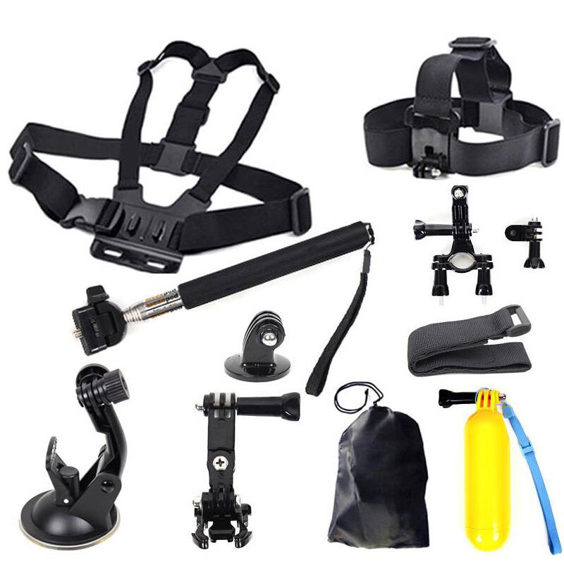Accessories Set For Gopro Hero 4 Session Helmet Float Bobber Monopod Chest Head Strap Mount For Gopro Hero 3 3+ 4 accessories