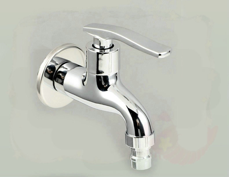 brass bathroom lavatory single cold water tap outdoor garden wall ...