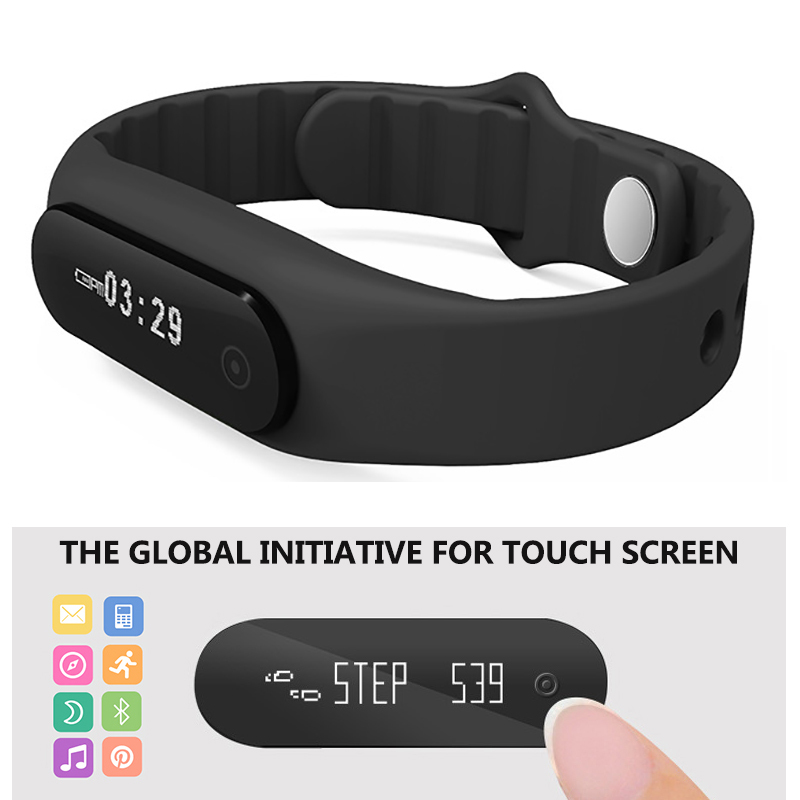 100 Original Touch Screen Smart Bracelet Fitness Tracker Wristband Smartband Pedometer Bluetooth 4 0 For Android