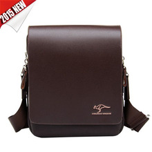 2015 Designer Kangaroo Brand men messenger high quality bags shoulder-bag Genuine pu Leather Men Bag men’s business bag V1B33