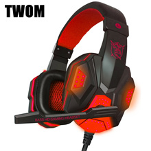 PLEXTONE PC780 PC Gaming Headset Big Glowing Headphones with Microphone for Computer Subwoofer Stereo Universal Wired Earphone