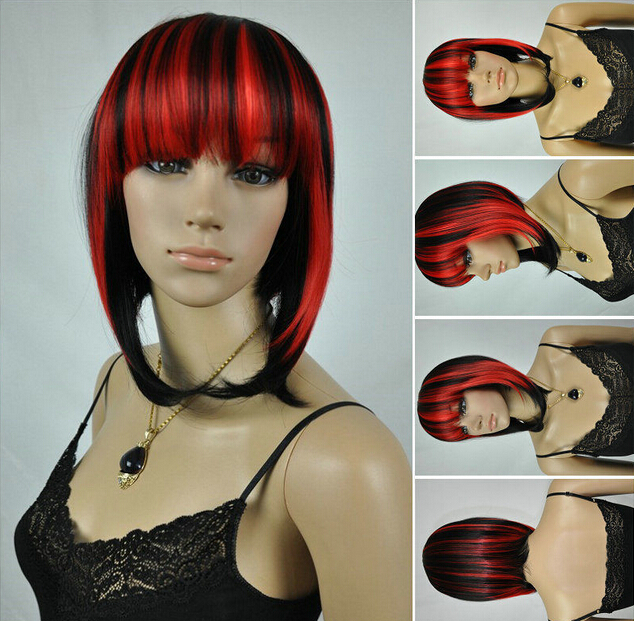 Short Ladies Wig Black Red Wigs Classic Romantic Bob | short ladies wig black red wigs classic romantic bob Short Ladies Wig Black Red Wigs Classic Romantic Bob | short ladies wig black red wigs classic romantic bob