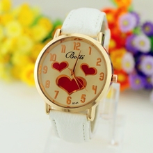 2015 Relojes Mujer reloj mujeres Relojes del cuarzo del cuero reloj deportivo Casual vestido de pulsera relogios feminino