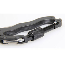 Hot Sale 5 in 1 Multi Function Hiking Survival Rock Climbing Gear Knife Carabiner Tools Free
