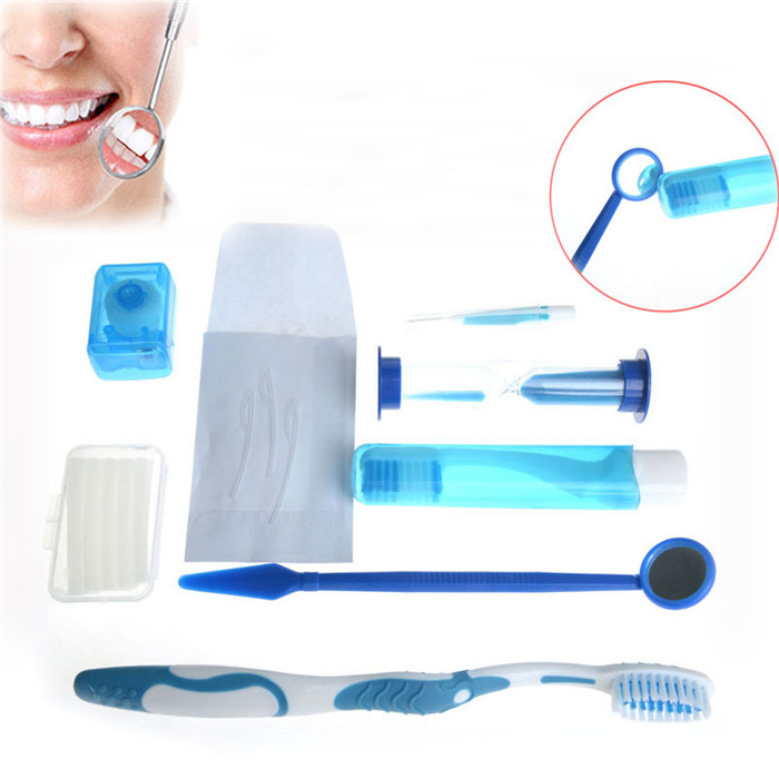 10Bags Oral Clean Tools Orthodontic Oral Care Kit  Teeth Whitening Suit Interdental Brush Dental Floss Mouth Mirror Tooth Brush