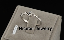 NICETER 1Pc Free Shipping 18K Gold Ruby Transparent Top Quality Swiss CZ Diamond Rings For Bridal