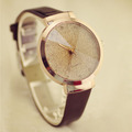 Simple Small Stars Sands Casual Simple Quartz Women Wristwatch Fashion Leather Ladies Watch Analog relogio feminino