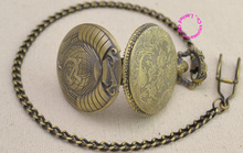 Soviet BOLSHEVIK quartz pocket watch woman lady classic vintage antique fob watches ancient bronze sickle hammer