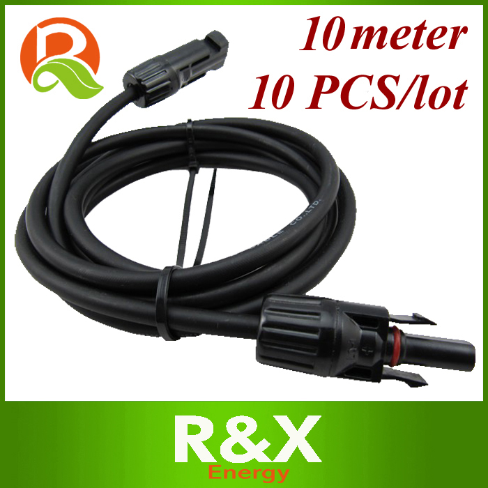 Купить 10pcs/lot 10meters 12awg солнечной кабель с разъемом солнечной ...
