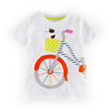 2016 Special Offer Fashion Style Summer Children s Baby Boys Girls T Shirt Cartoon Bicycle Puppy