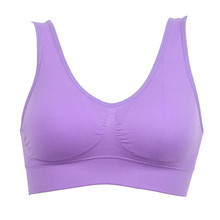 Women Sports Bra Vest Cropped Tops Underwear Padded Bras No wire Rims Gym