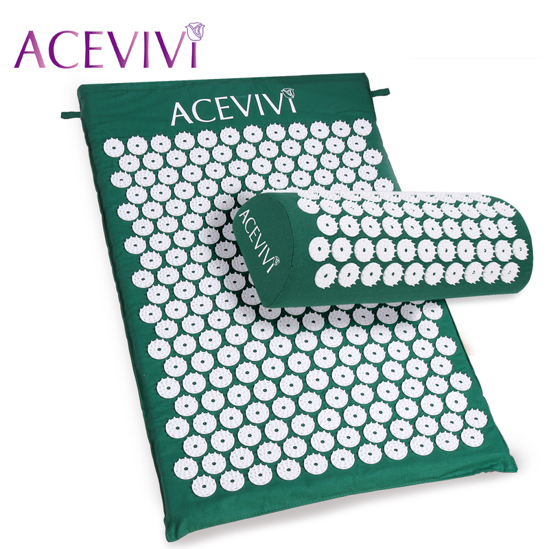 ACEVIVI Massager cushion Acupressure Mat Relieve Stress Pain Acupuncture Spike Yoga Mat with Pillow Drop shipping