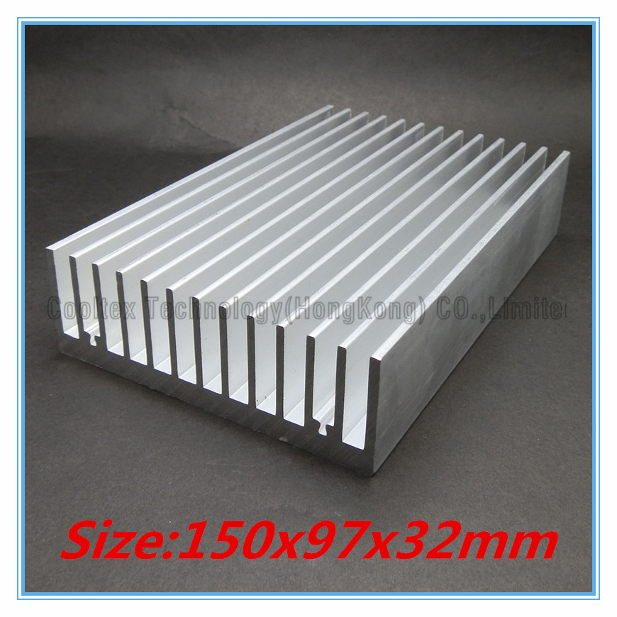 10pcs/lot 150x97x32mm Aluminum heatsink Heat Sink radiator cooler for chip LED Electronic cooling cooler