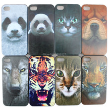 Horrible Tiger Animal Series Hard PC Case Cover For Apple i Phone iPhone 4 4S iPhone4 iPhone4s Fashion Items Free Shipping
