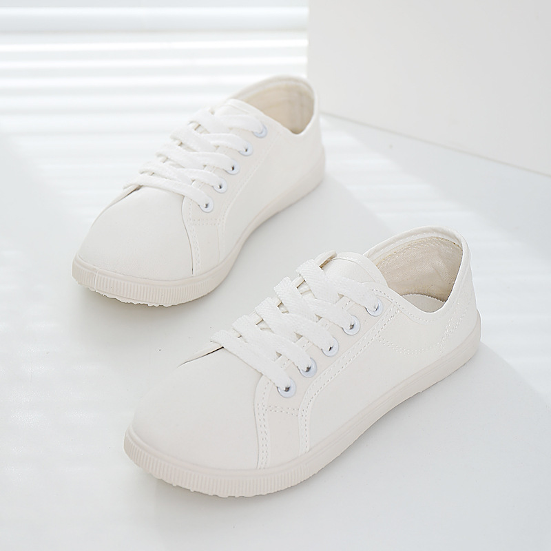 pure white canvas shoes