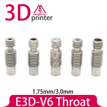 5pcs/lot New Upgraded For E3D V6 Throat 3D Printer nozzle throat with Teflon tube / or without Teflon tube 1.75mm/3.0mm