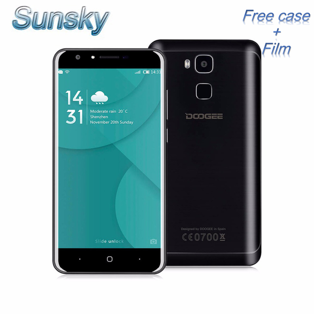 Оригинал Doogee Y6 5,5 "HD Android 6.0 4G LTE смартфон 2GB 16GB MT6750 64-Bit окта Ядро 13.0MP отпечатков пальцев ID мобильного телефона