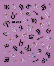 1 Sheet nail supplies , equipment , nail stickers , KT cat 3D nail stickers, nail jewelry , XF281