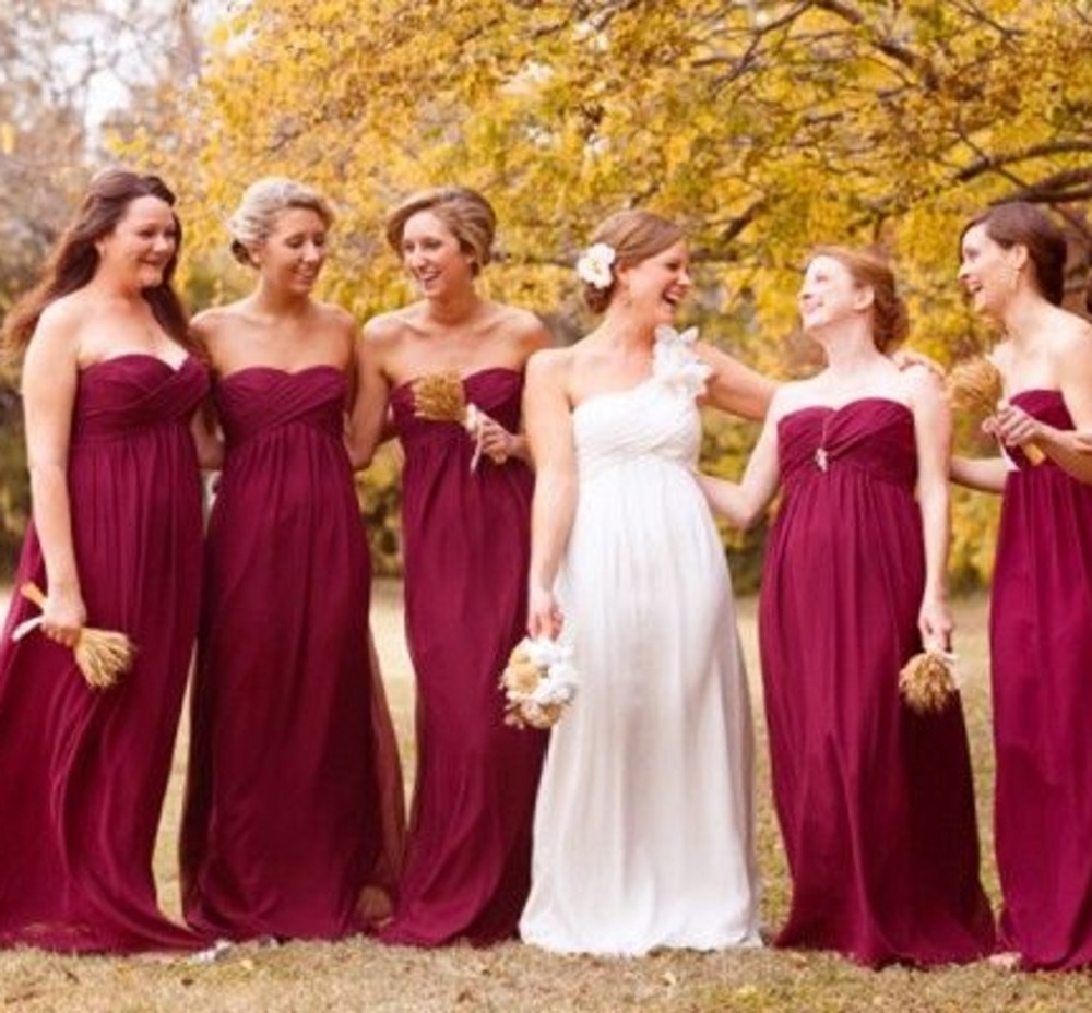 Wine Bridesmaid Dresses
