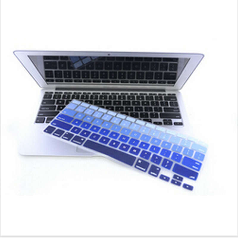 Gradual Blue Silicone font b Laptop b font font b keyboard b font Skin Protector font