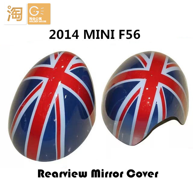2014 MINI Cooper F56 F55 Side Rear View Mirror Cover Union jack and checkered