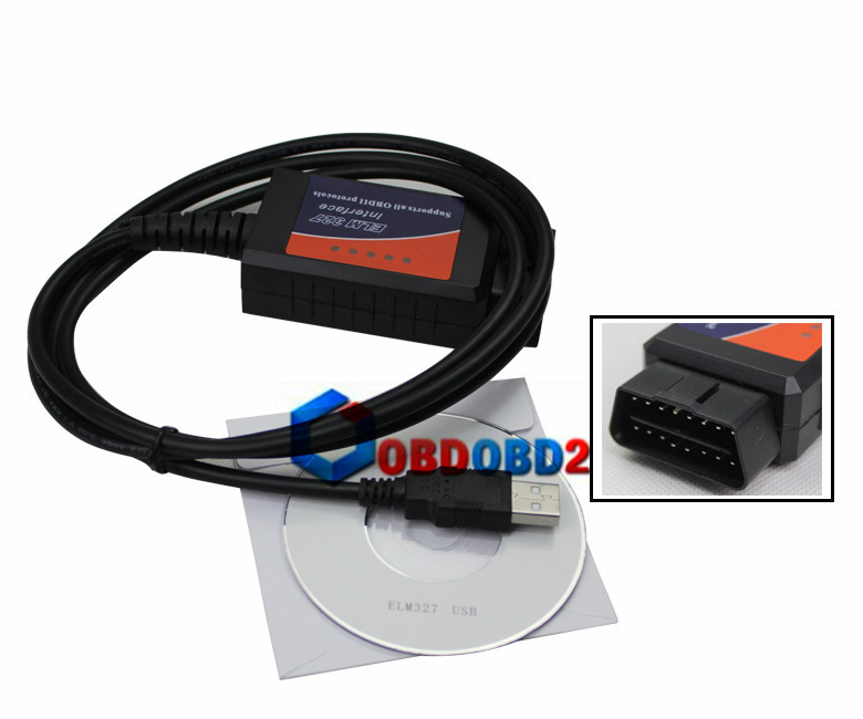 Auto Diagnostic Scan Tool ELM 327 USB Plastic Version V1 5 ELM327 Interface USB OBD2 OBDII