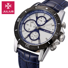 Top Julius Man Homme Wrist Watch Japan Quartz Fashion Hours Dress Bracelet Sport Leather Auto Date School Boy Father’s Gift