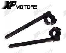 CNC Handlebars Clip On 36mm Universal Fit For 36mm Fork Tubes Motorcycle Black