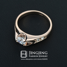 Big sale 18K Rose Gold Plated Mounting 1 2 ct Zirconia Diamond Ladies Rings