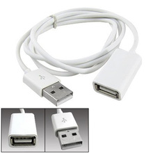 Tiempo de las compras! nuevo blanco de Metal PVC USB 2.0 macho a extensión femenino del Cable adaptador de corriente Cable pies