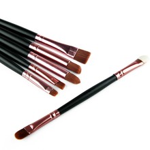 Hot Pink Professional 6Pcs Set Make Up Brushes Eyeshadow Brushes Soft Cosmetic Makeup Powder Brush Set