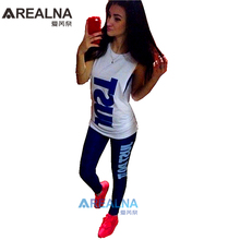 2016 summer harajuku jogging suits women sport suit set JUST DO IT printed women’s tracksuits tops+pants +tanks 3 colors
