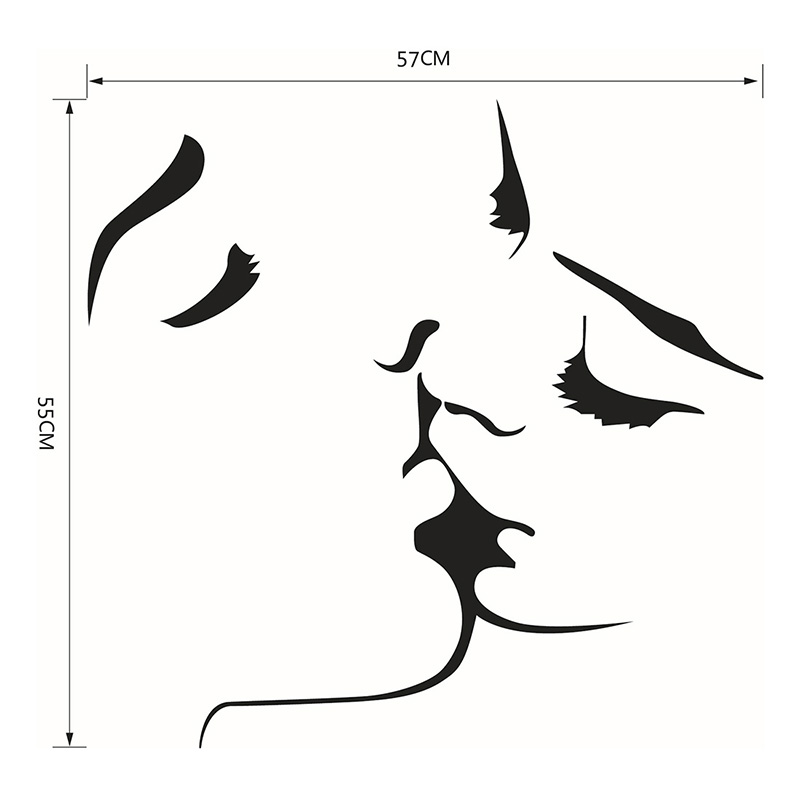 Buy Lovers Man Woman Kiss Romantic Couple Vinyl Wall