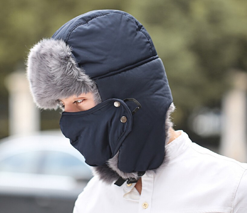 2015 New Men Women Winter Warm Bomber Hats Caps Russian Trapper Aviator Trooper Earflap Outdoor Sport Snow Ski Hat Cap (17)