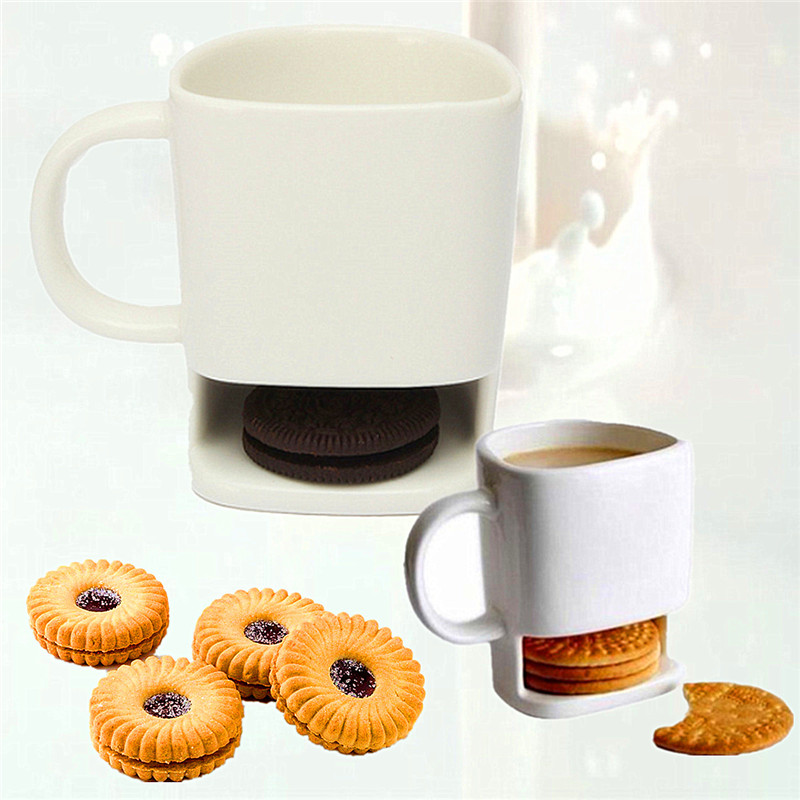 2015 Newest Design 250ML unique Ceramic Mug White Tea Biscuits Milk Dessert Cup Tea Cup coffee
