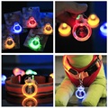New Arrival Circular Leads Puppy Cat Pendant Necklace Safety Night Light Flashing Led Pendant Dog Collar