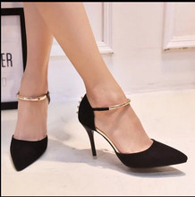 2015 designer shoes in the spring and autumn in Europe and the buckles lighter shoes pointed with coarse documentary shoes