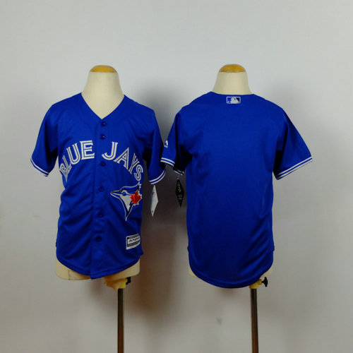 2015 New Toronto Blue Jays Kid Jerseys Blank Blue Baseball Jersey 3330