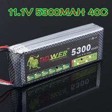RC Quadcopter Lipo battery 11.1V 5300MAH 40C Lion Power For RC Car Helicopter 6 Channel Align Trex Akku T Deans Plug