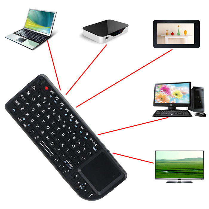 Rainbow 2.4G Wireless Keyboard with Mouse Touchpad for PC Notebook Android TV BOX Wholesale